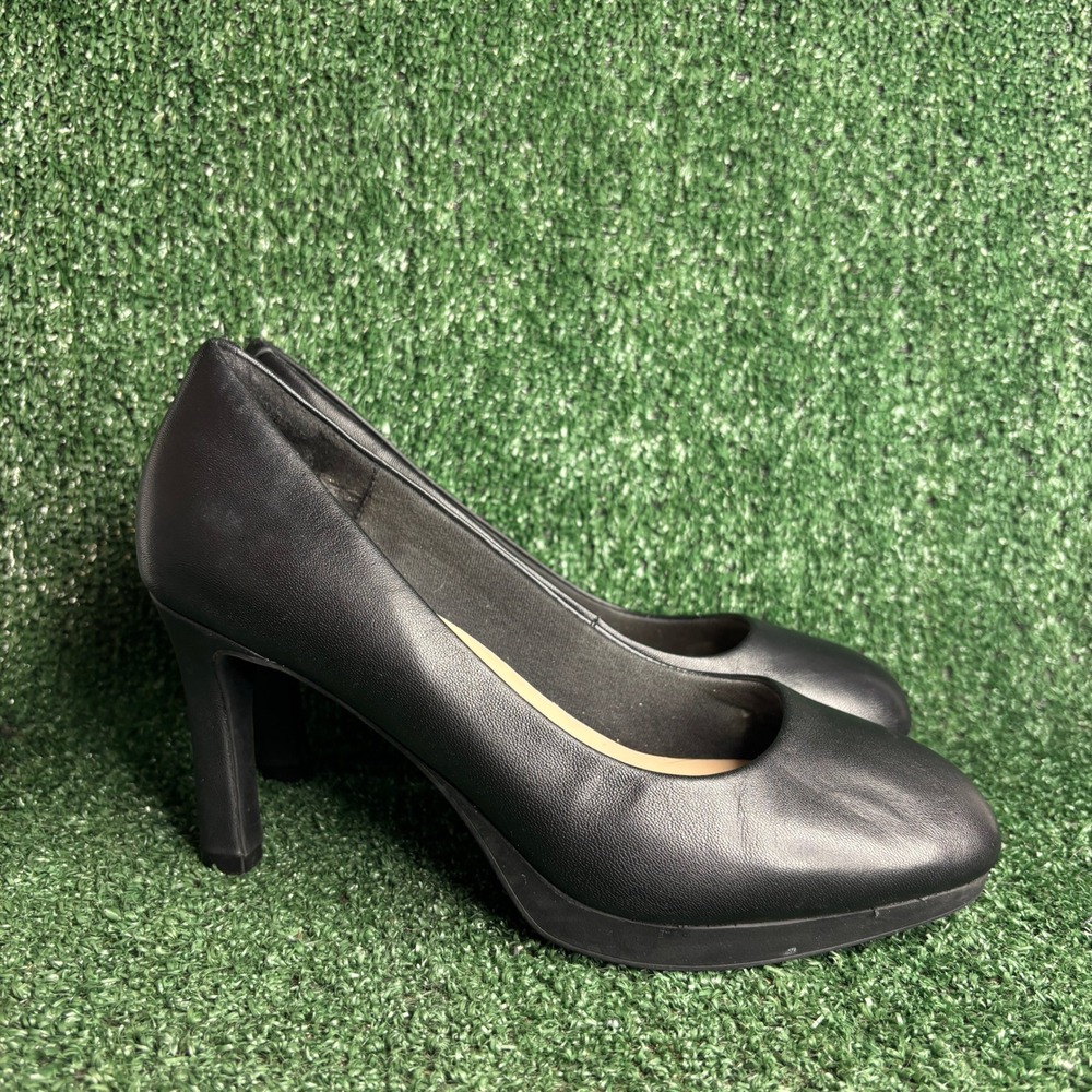 Clarks Ultimate Comfort Round Toe Platform Career Office Pumps Black Womens 10 M